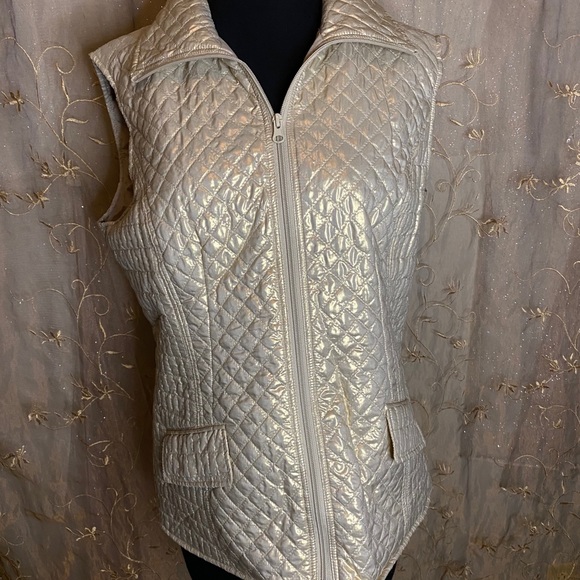 Womens LN L Large Gold Knit Vest - Picture 8 of 9
